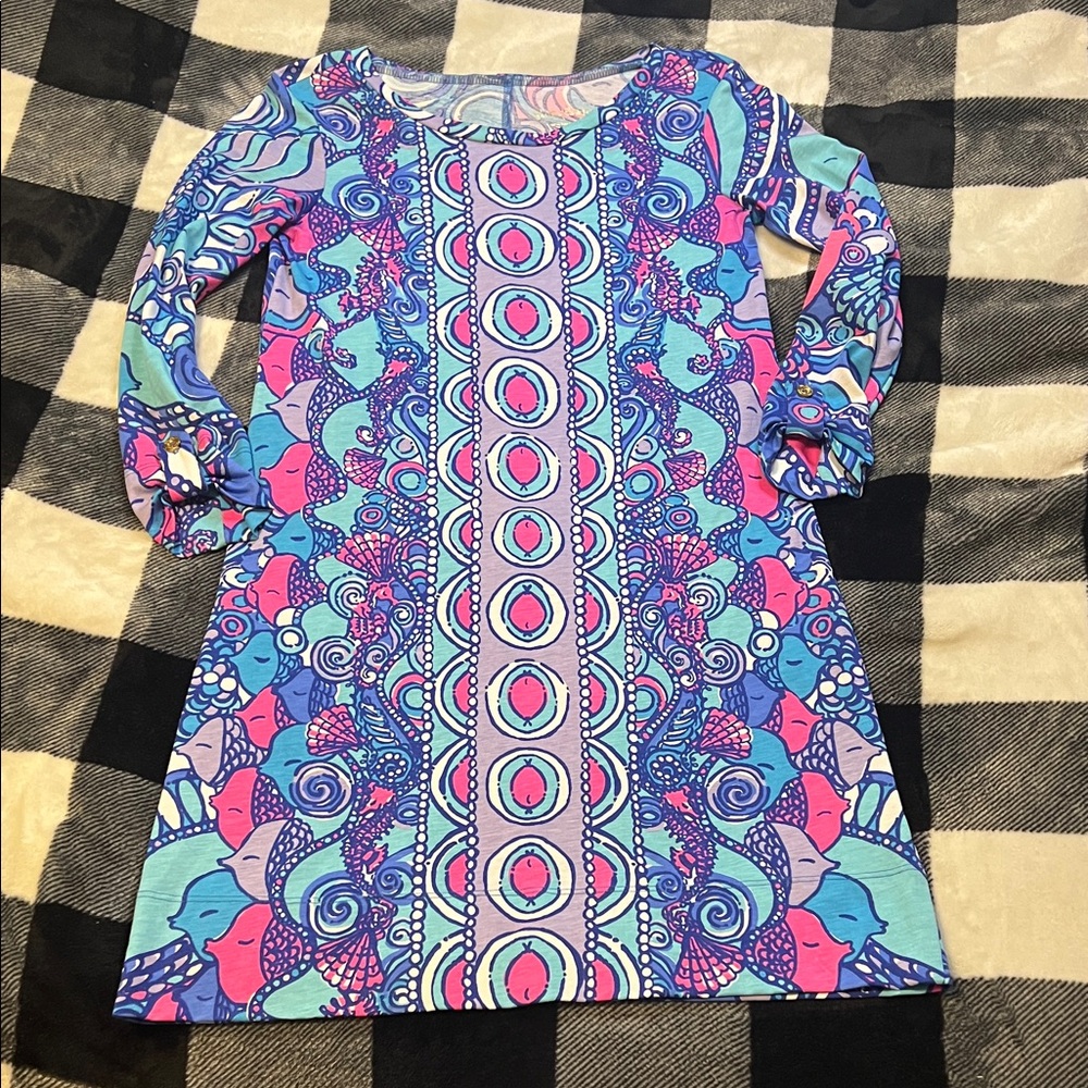 Lilly Pulitzer Linden Dress in the Sea Jewels pattern size XXS